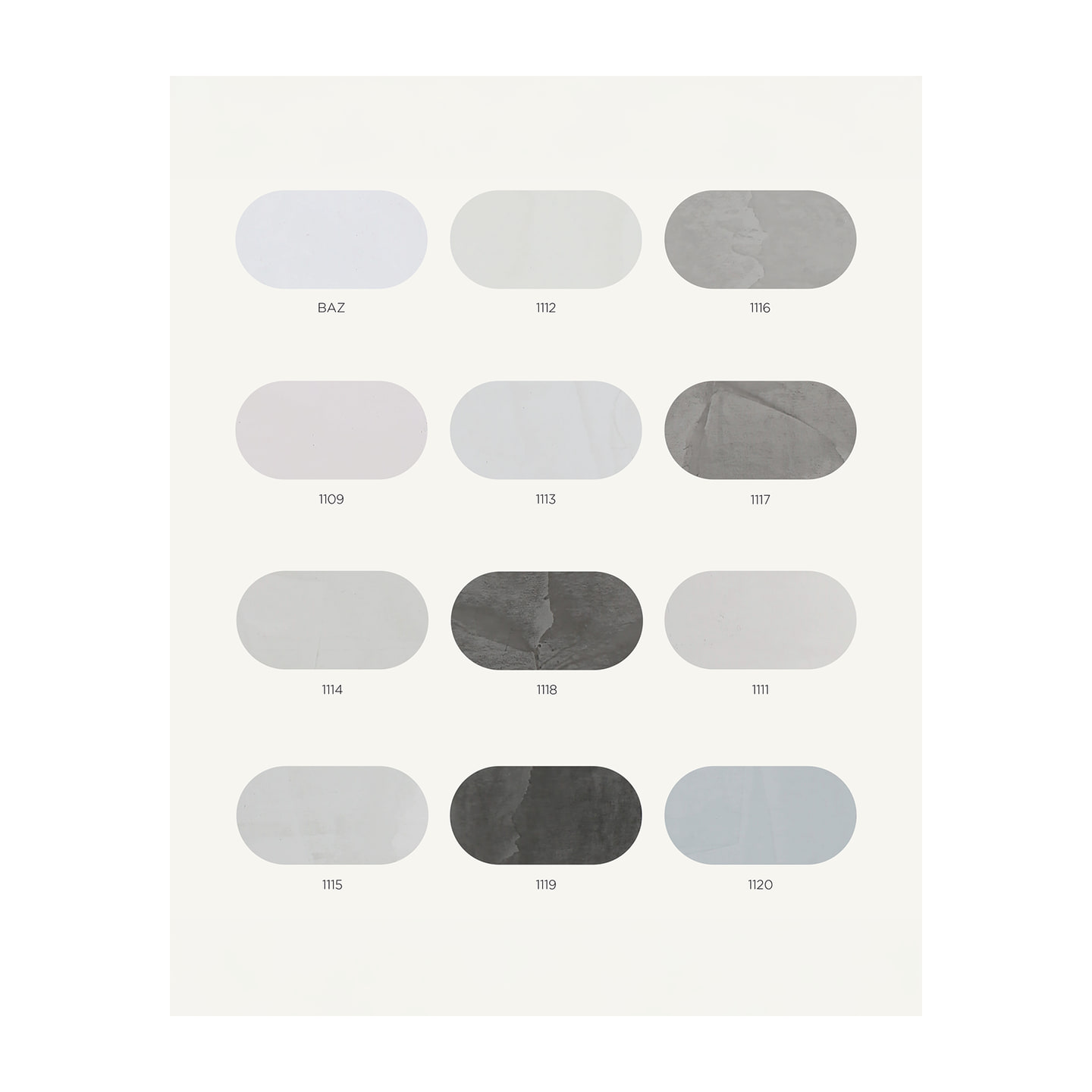 San Deco's published Decostucco colour chart — numbered swatches laid out in a grid.